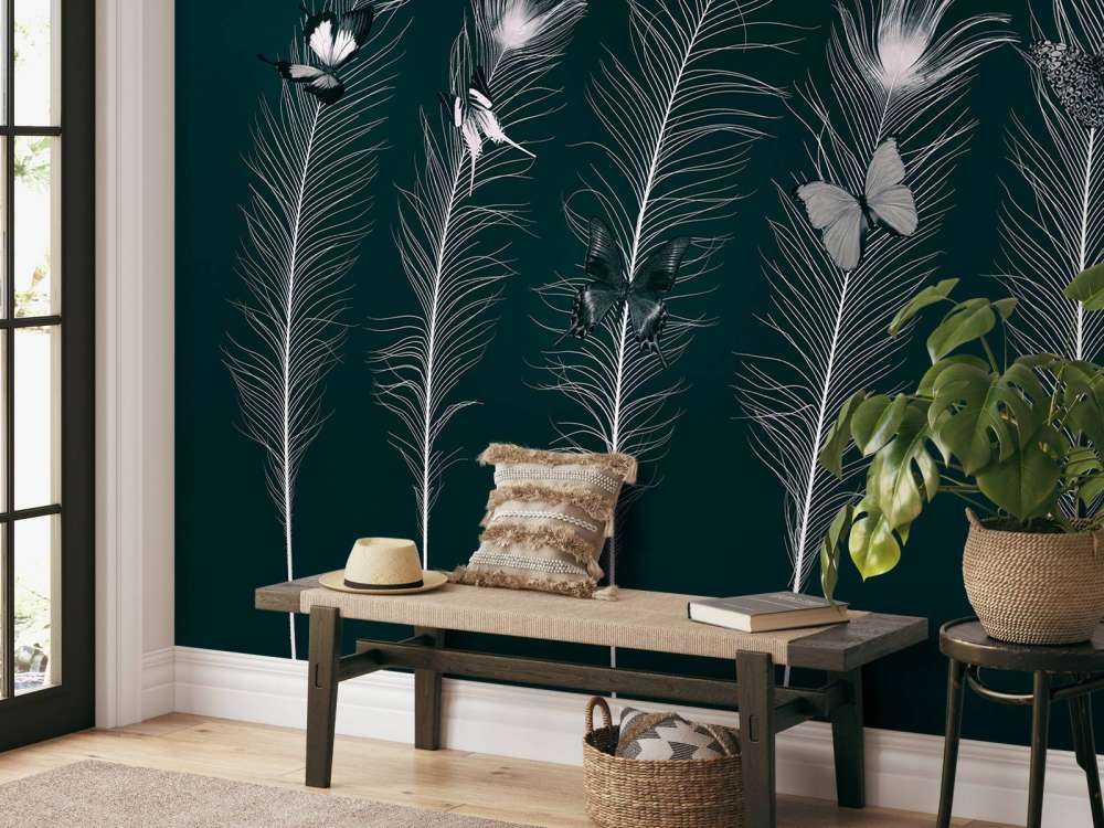 Motyle na pawich piórach