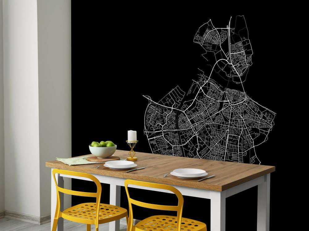 Mapa Nijmegen, czarna