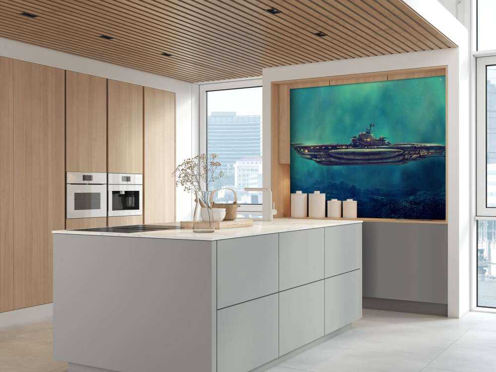 Piracka łódź podwodna w podwodnym świecie