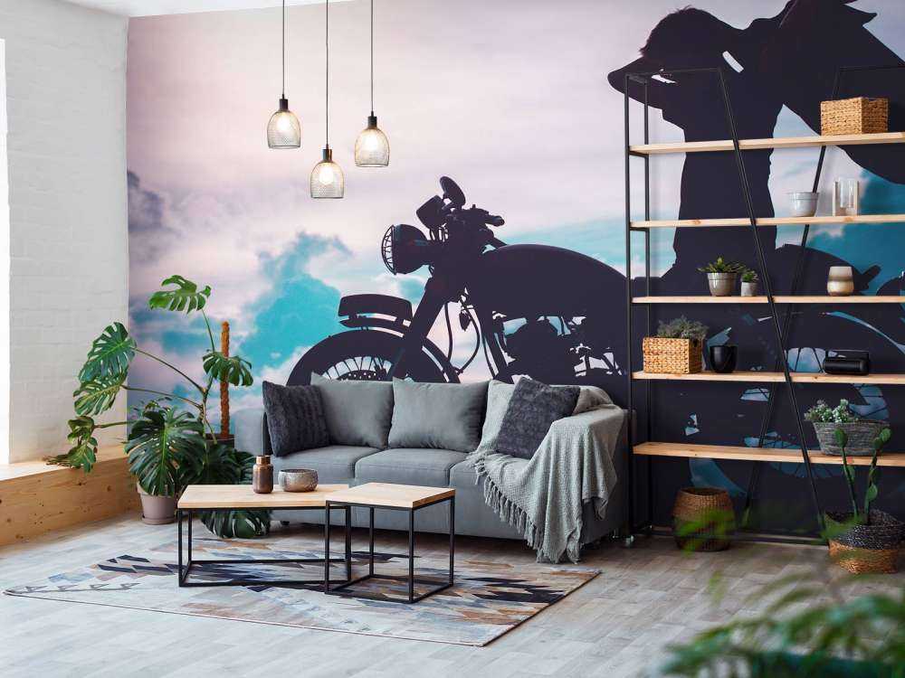 Sylwetka motocyklisty