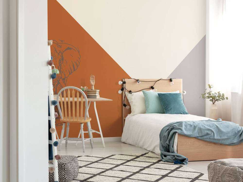 Rdzawe trójkąty ze słoniem