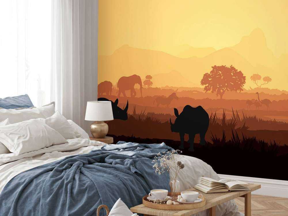 Dzikie zwierzęta na sawannie