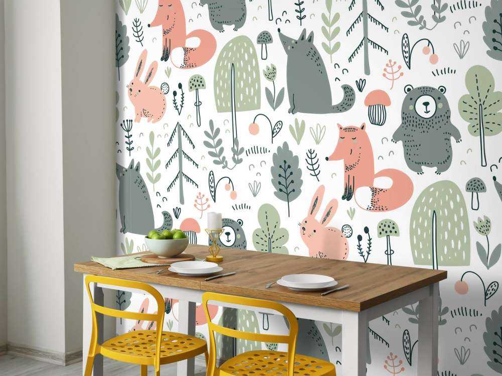 Barwne zwierzęta leśne