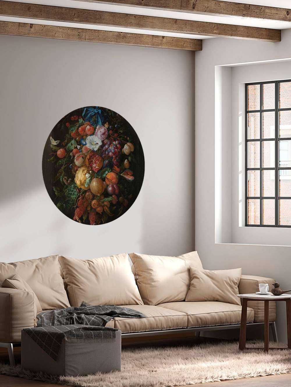 Feston z owoców i kwiatów