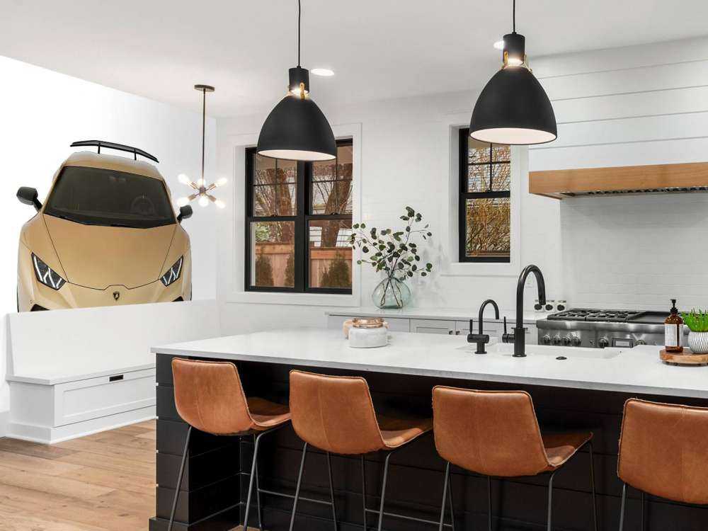 Lamborghini Huracán - Przód od góry, biały