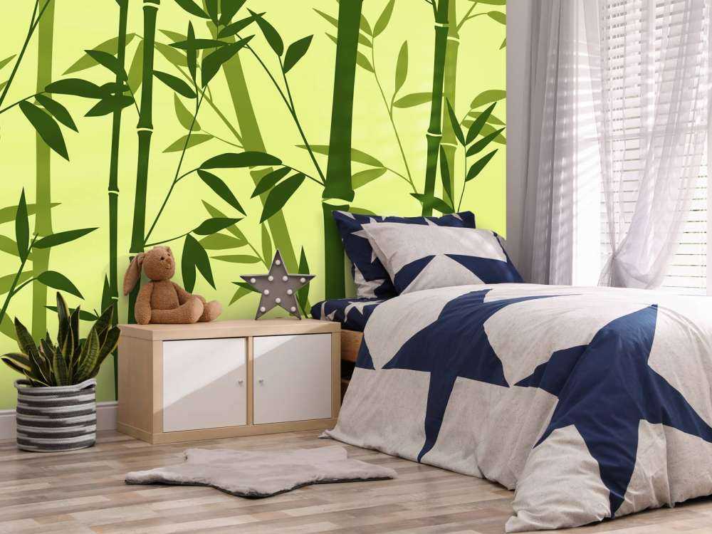 Ilustracja przedstawiająca las bambusowy