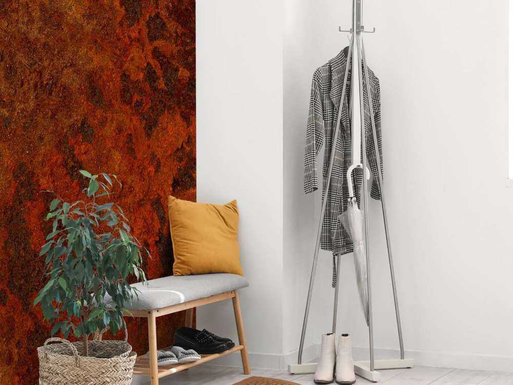 Rdzawo zabarwiona struktura