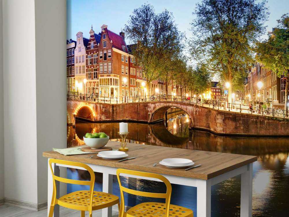 Amsterdam w nocy