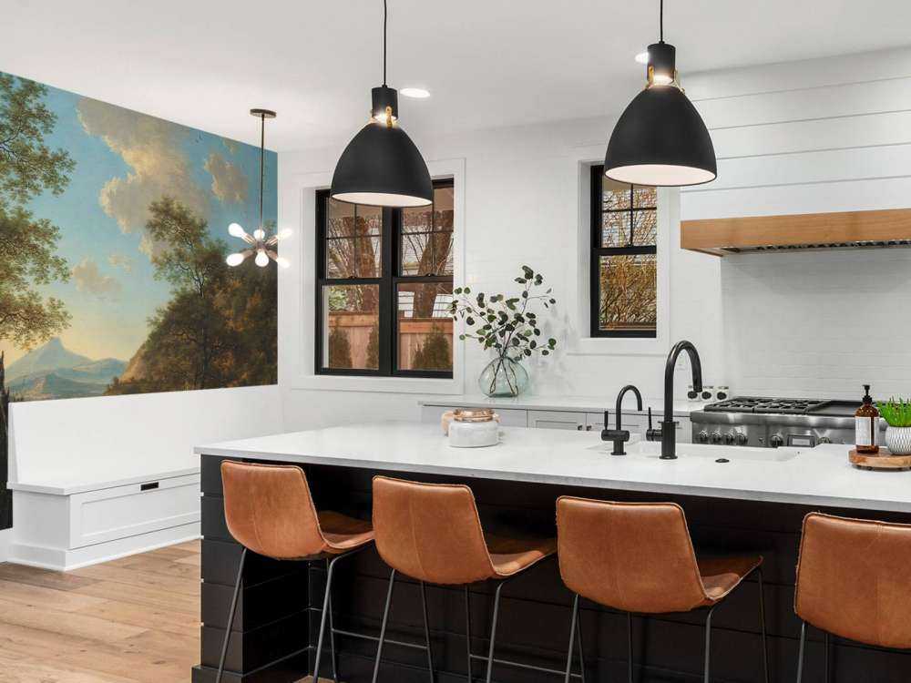 Włoski krajobraz z artystą