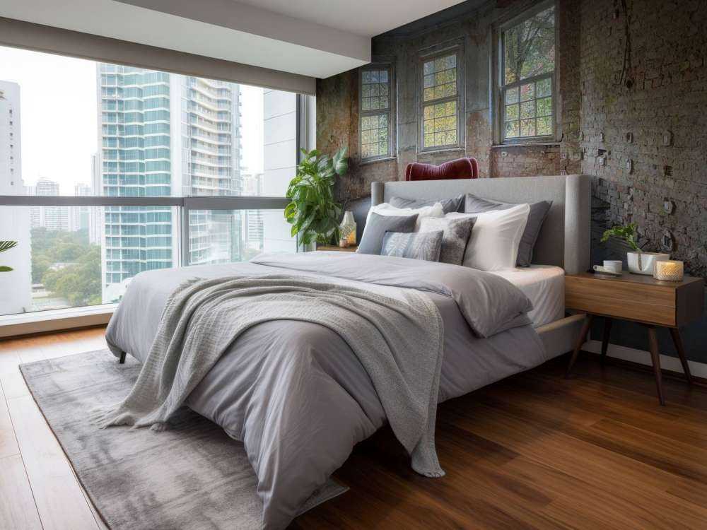 Ławka w opuszczonym pomieszczeniu