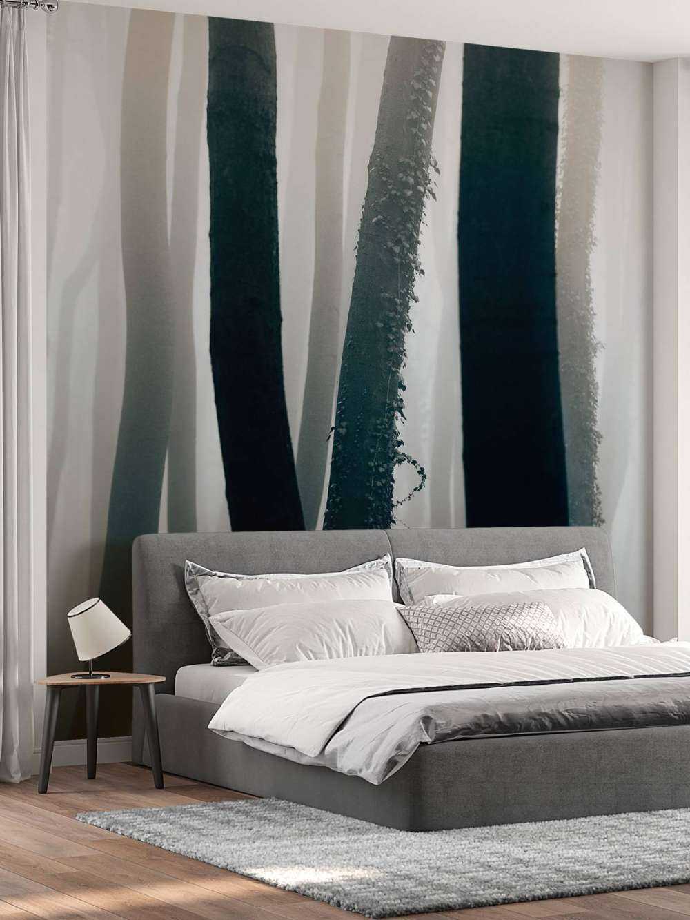 Mgła w lesie bukowym