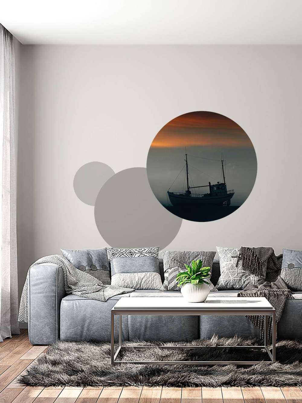 Łódź o zachodzie słońca