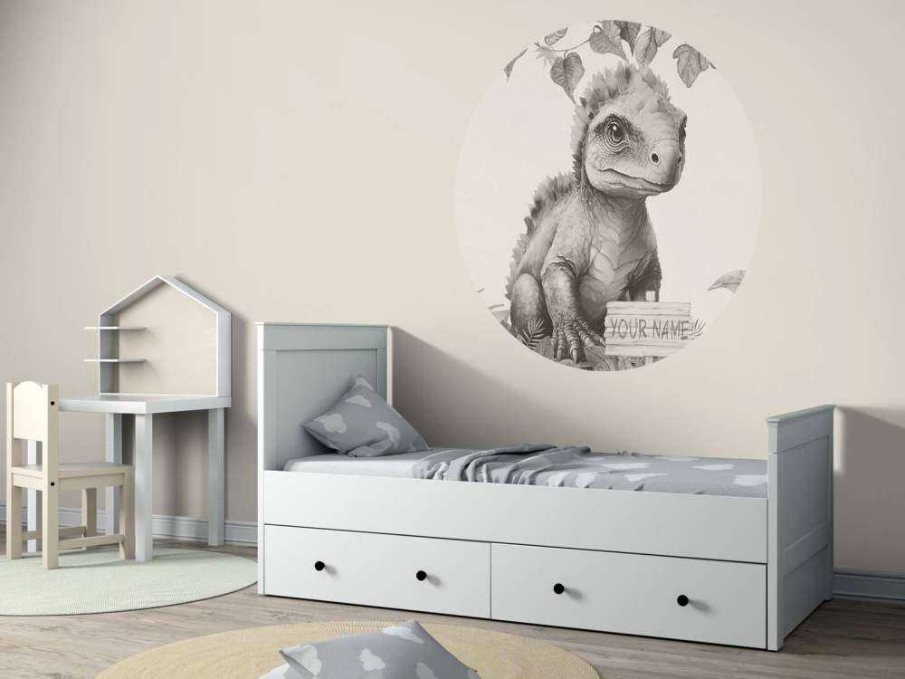 Młody ankylozaur w beżowej dżungli