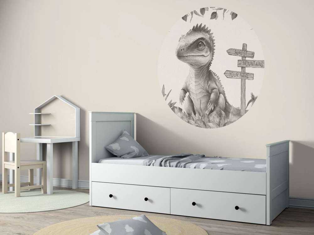 Młody spinozaur w beżowej dżungli