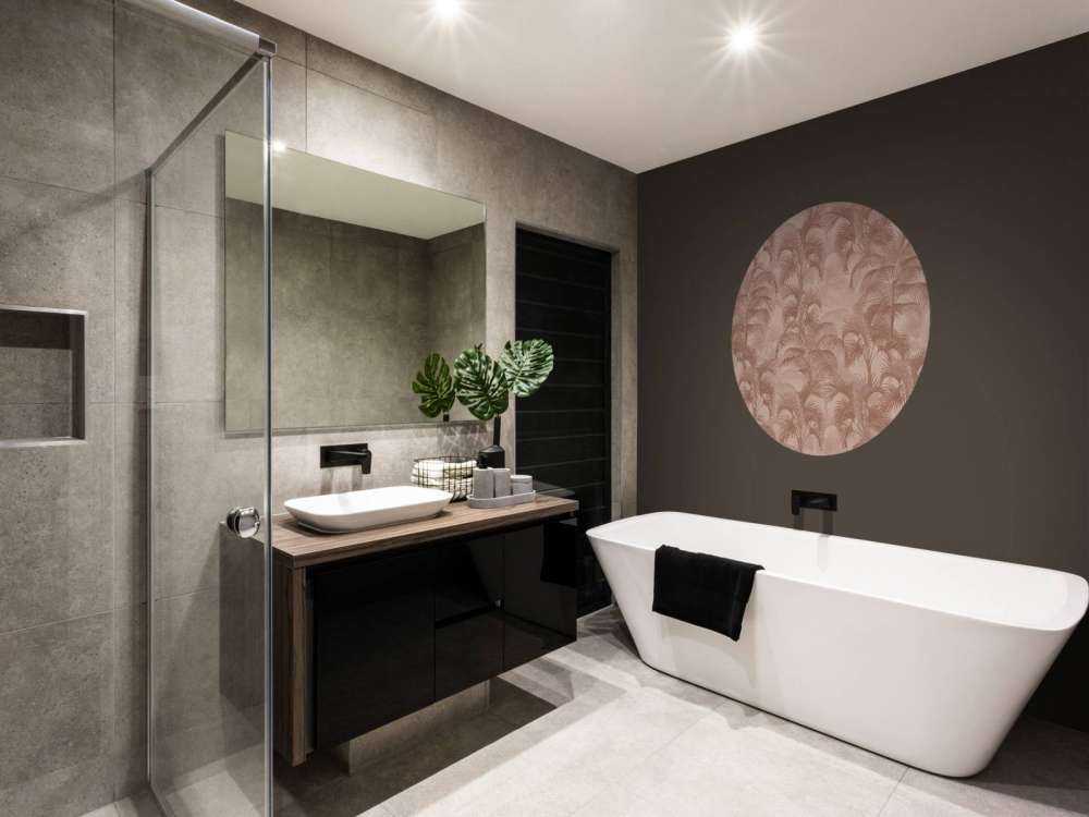 Tropikalne palmy w stylu vintage - terakota