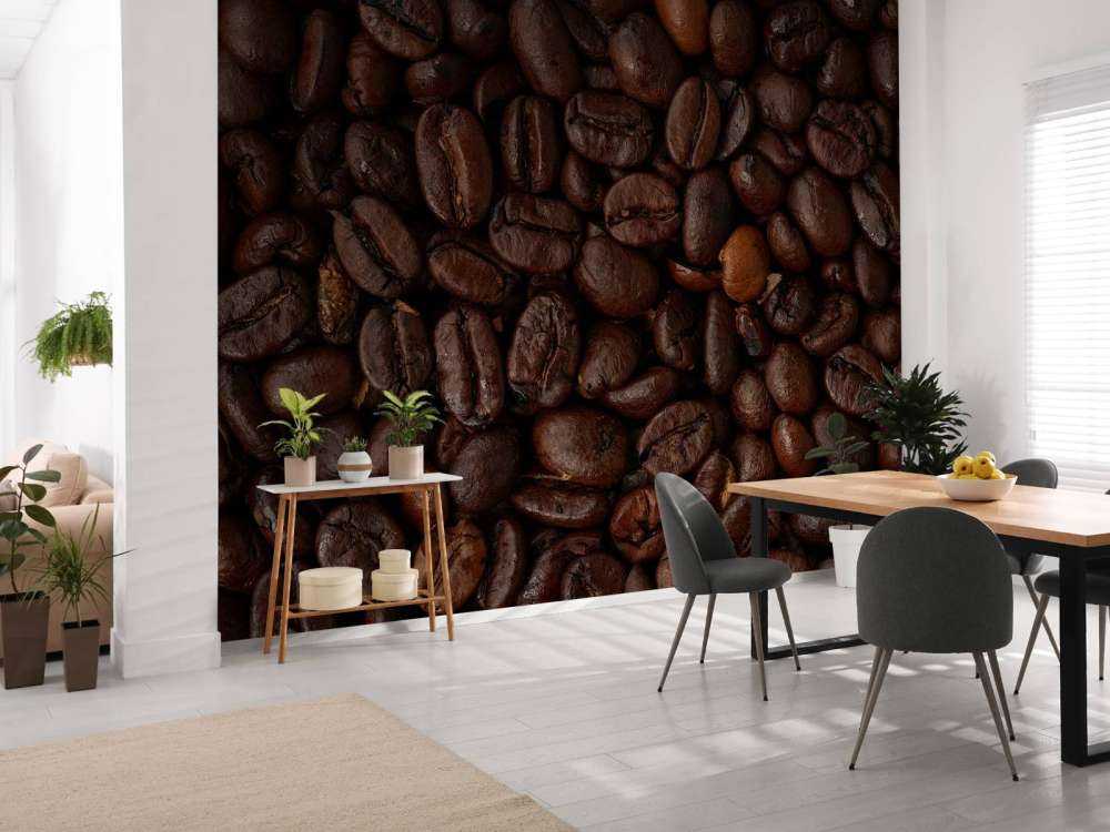 Ziarna kawy w zbliżeniu