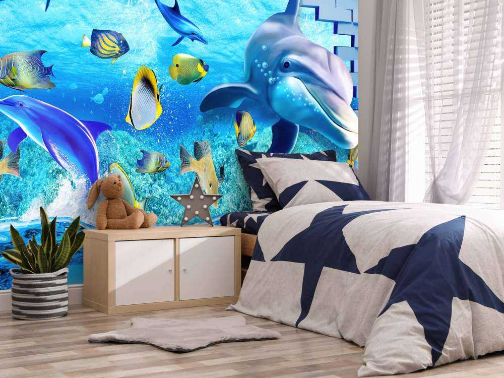 Delfiny za ścianą