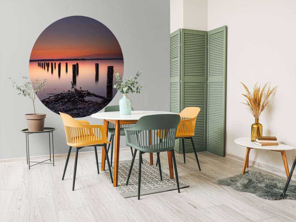 Różowa spokojna plaża