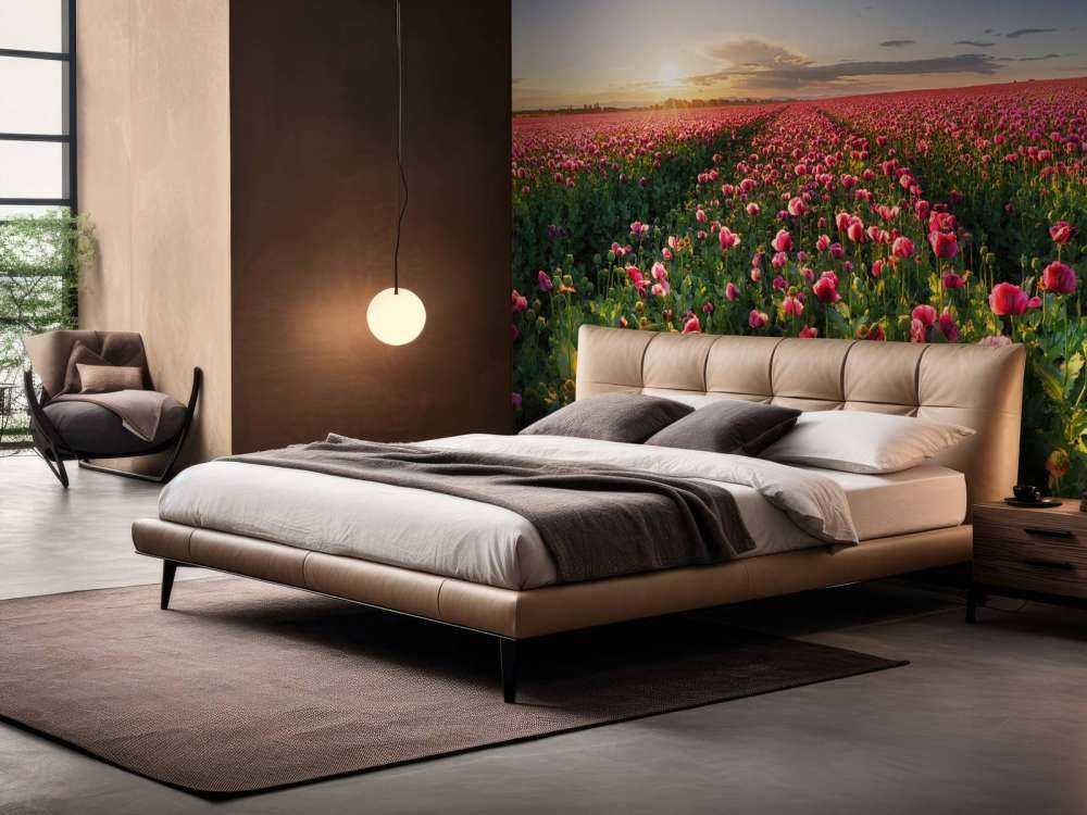 Pole różowych maków