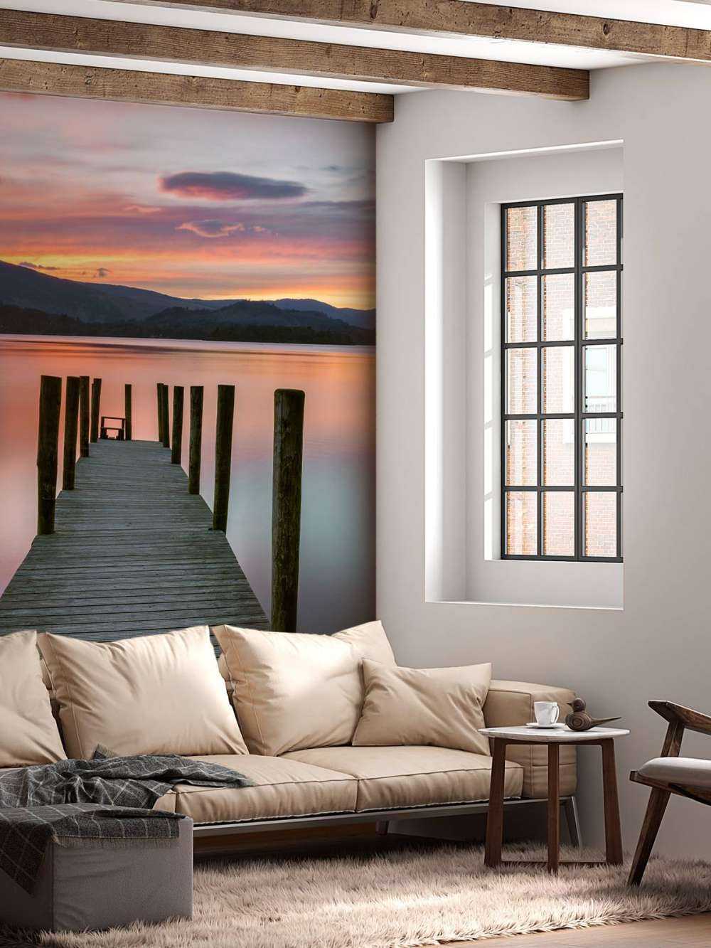 Rusztowanie o zachodzie słońca w kolorze różowym