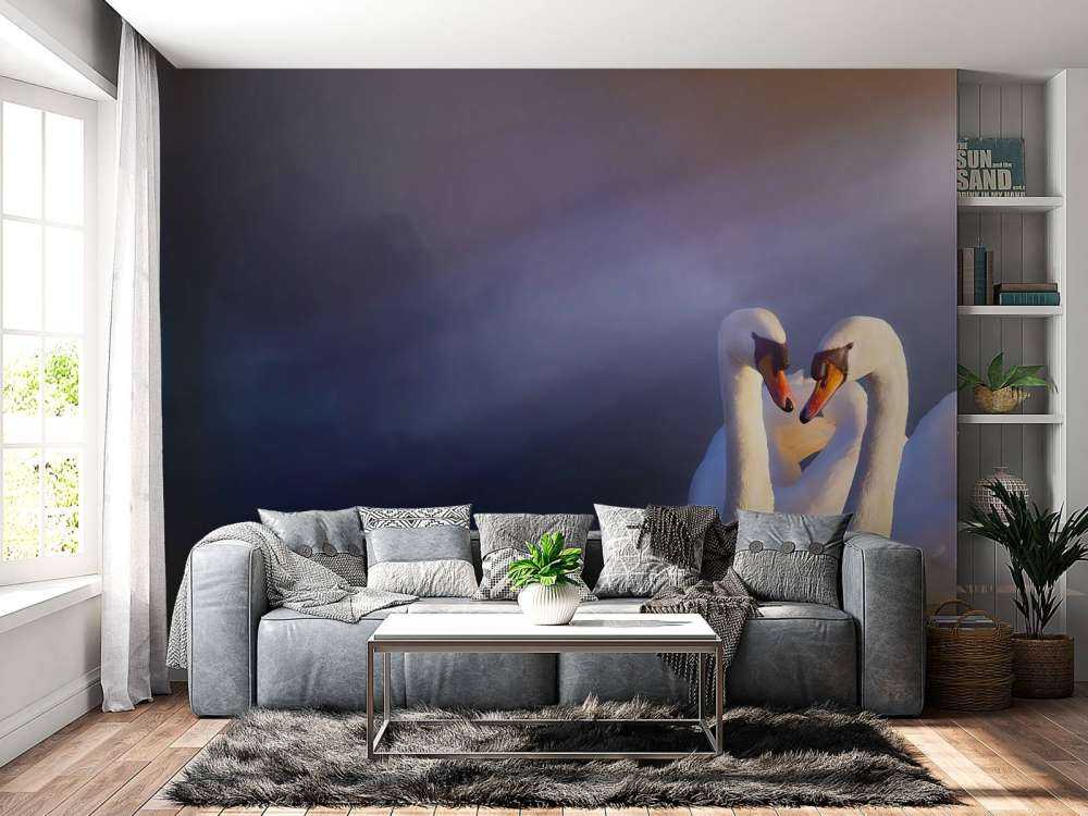 Kocham parę białych łabędzi