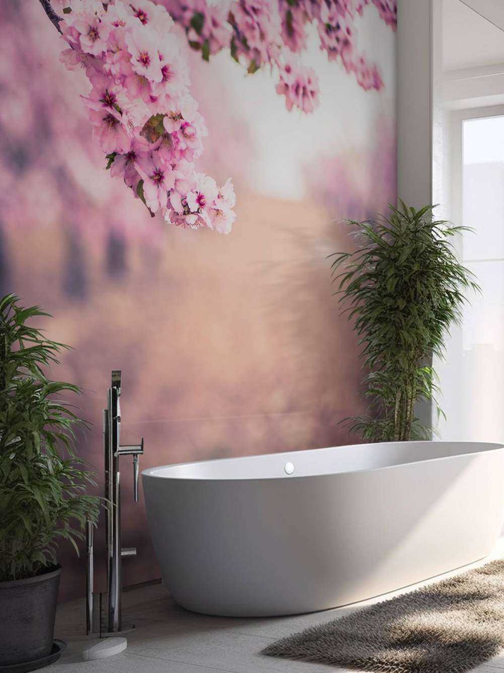 Fioletowe kwiaty japońskie