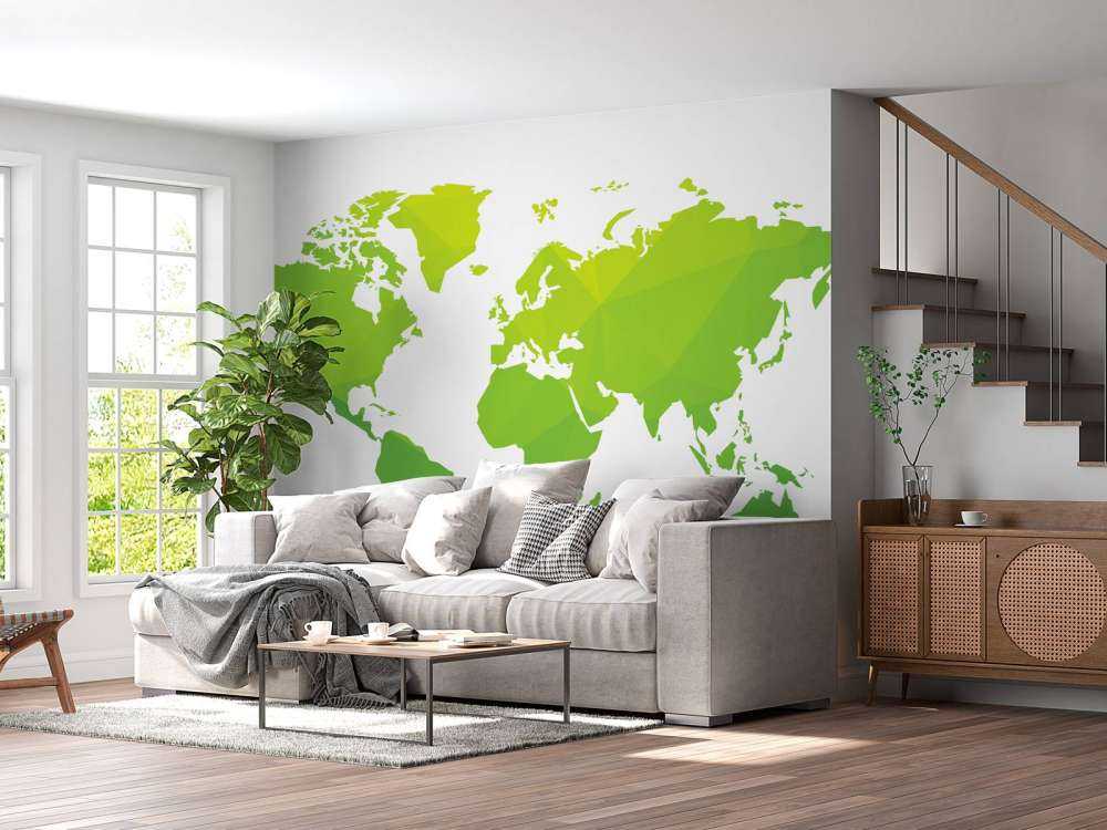 Zielona mapa świata