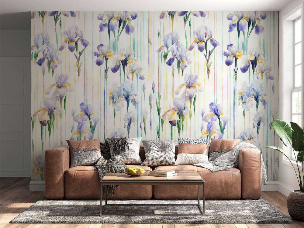 Irysy i paski bezszwowe pastelowe