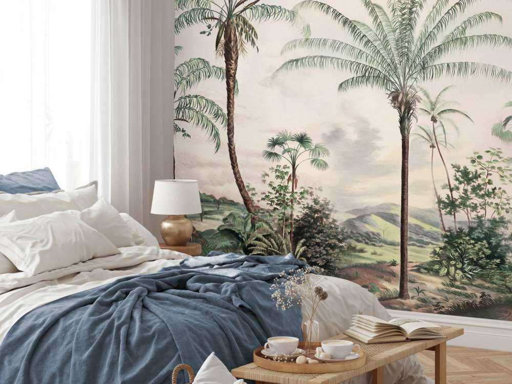 Romantyczne Tropiki Ciemna Zieleń