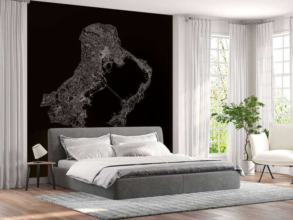 Mapa Tokio, czarna.