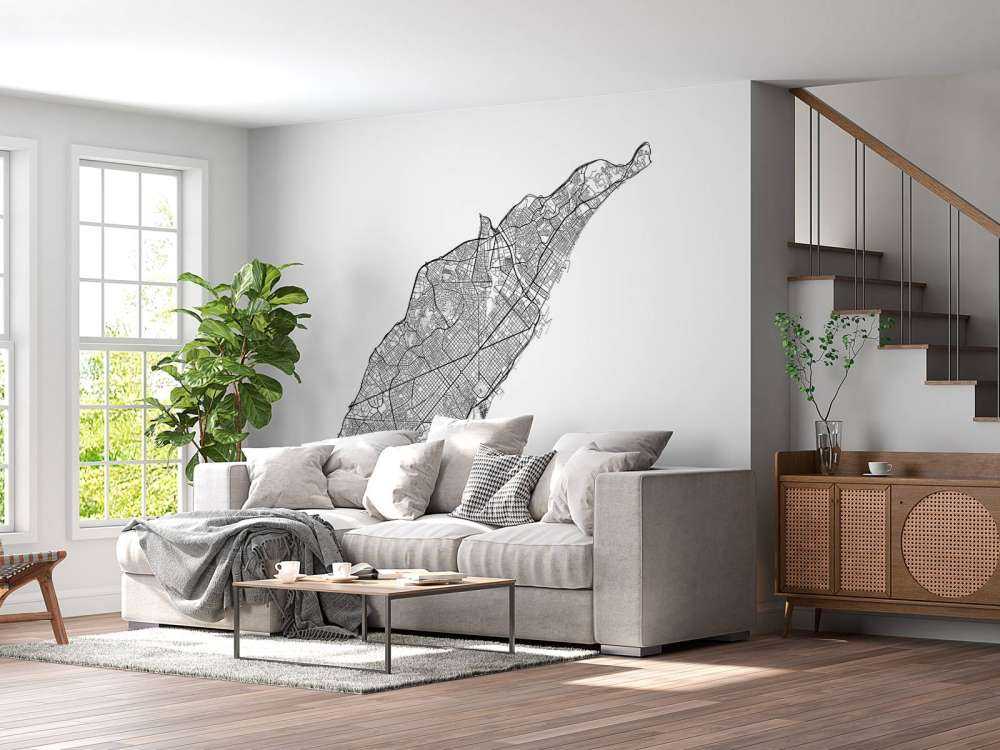 Mapa Barcelony, biała