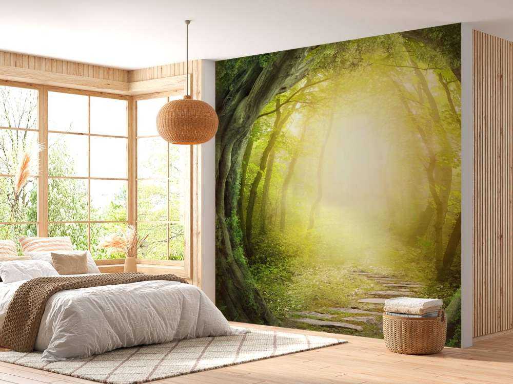 Kamienna ścieżka przez las