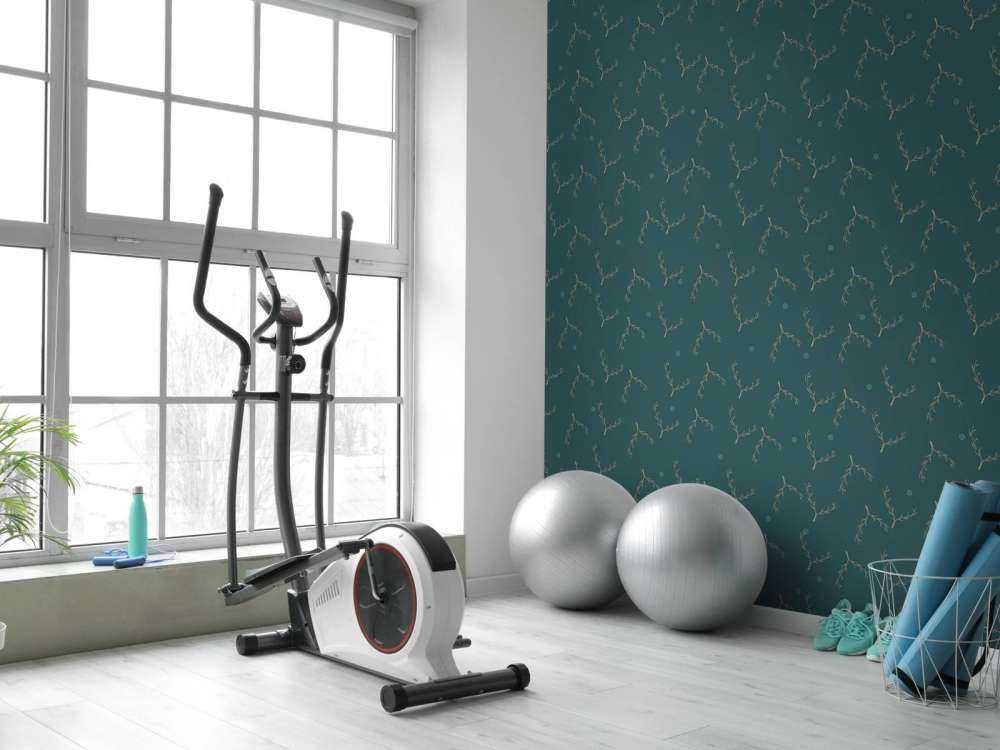 Wzór gałęzi w kolorze turkusowym