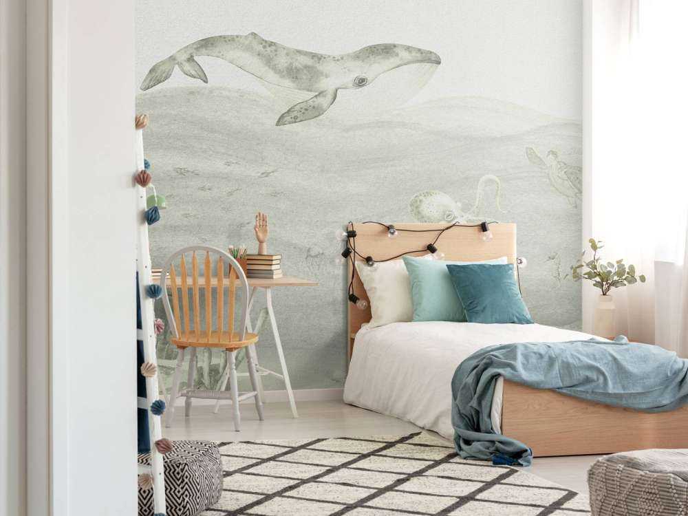 Podwodny świat w kolorze zielonym