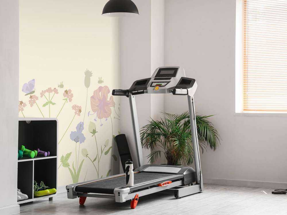 Pole kwiatów z motylami beżowy, stary różowy, zielony i liliowy