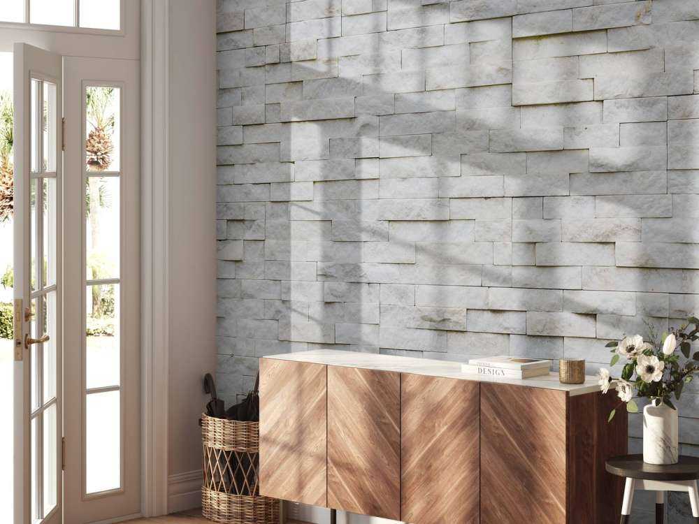 Nowoczesna ściana z kamienia