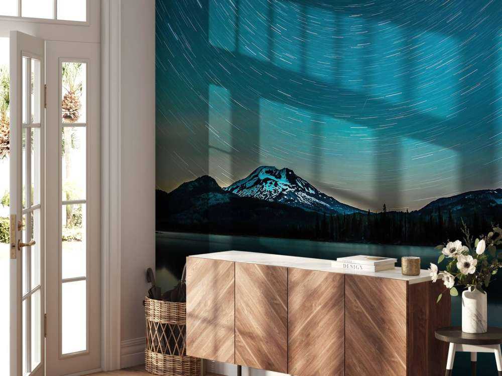 Ciemne gwiaździste niebo