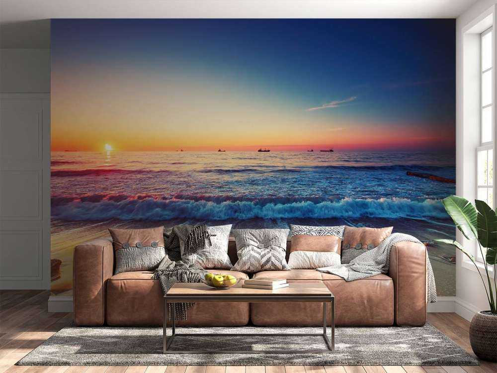 Zachód słońca nad morzem