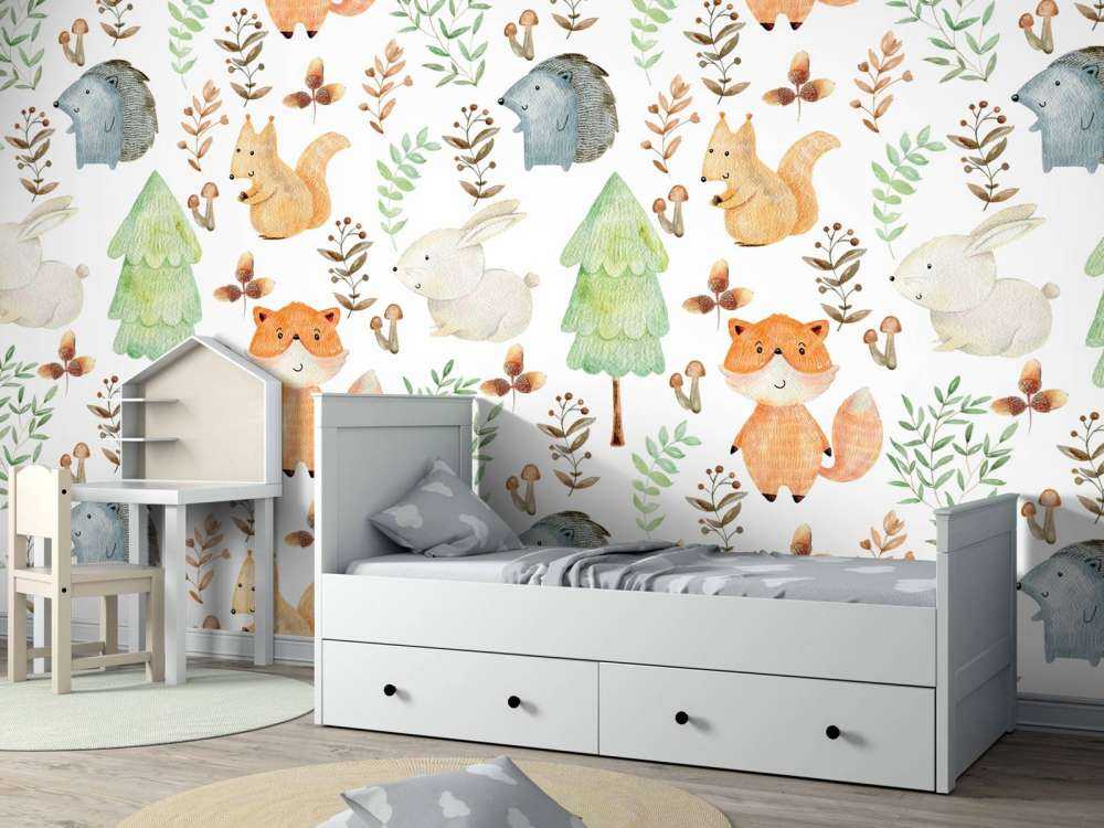 Akwarelowe zwierzęta leśne