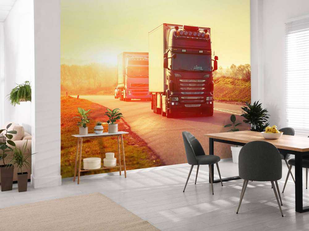 Ciężarówki na autostradzie