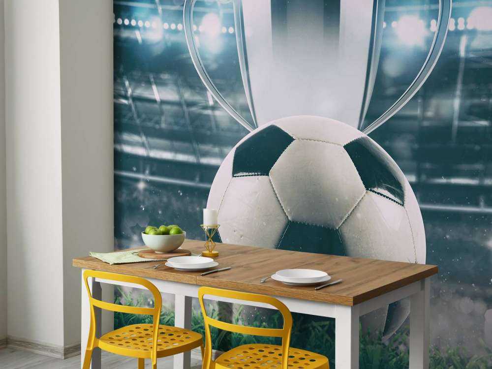 Piłka nożna z pucharem