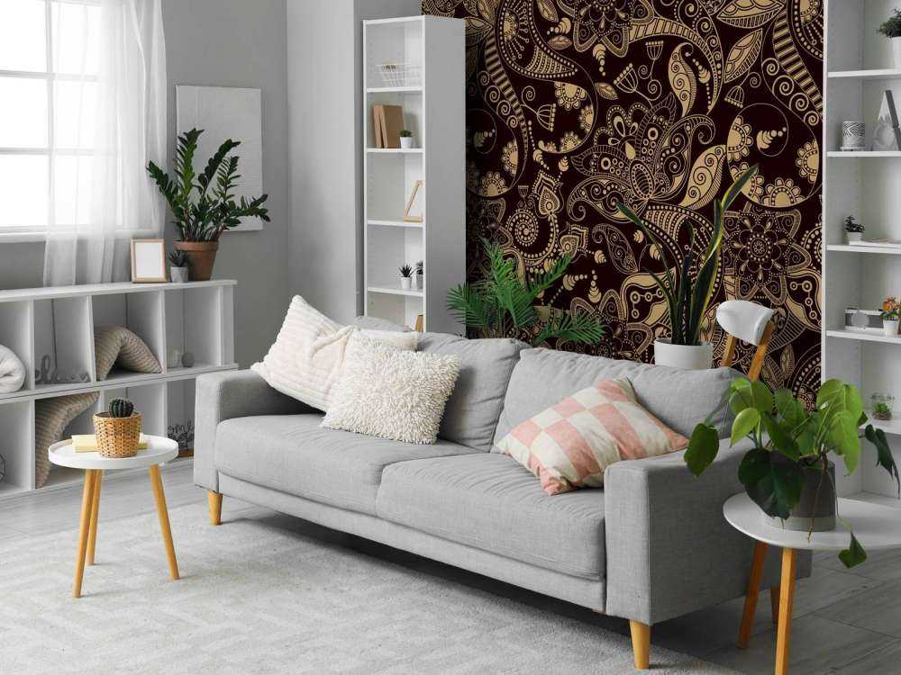 Złote wzory kwiatowe