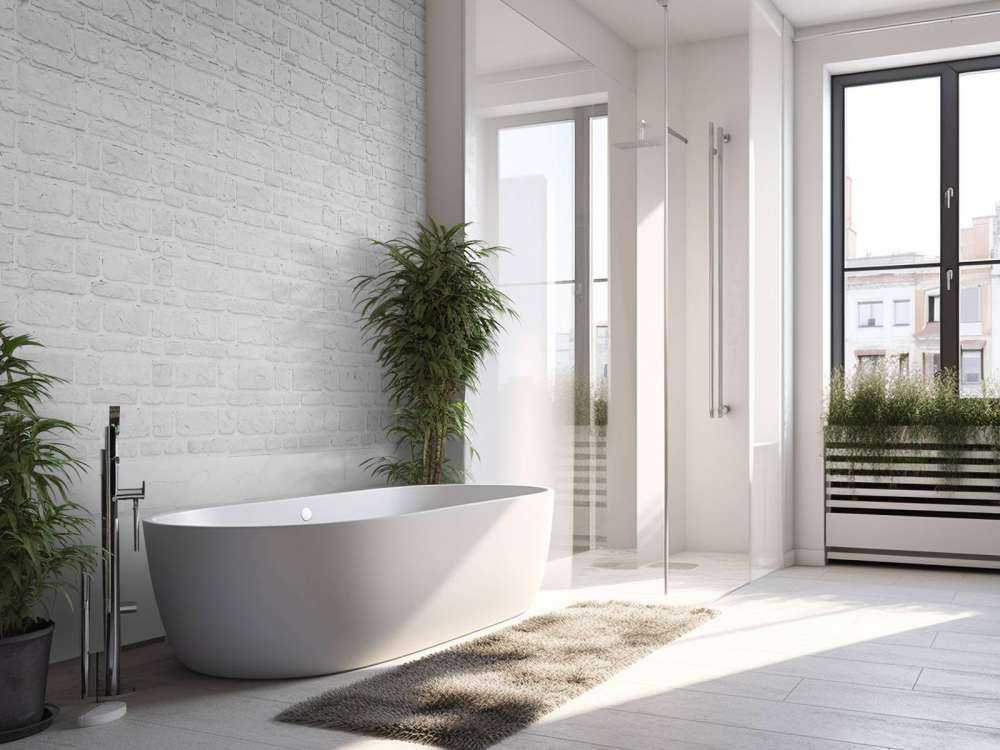 Biała cegła i stary beton