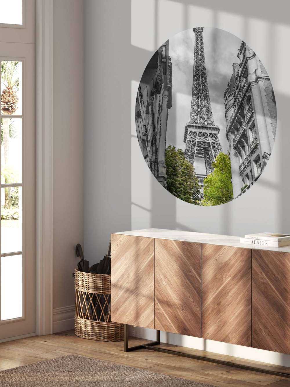 Wieża Eiffla czarny i biały