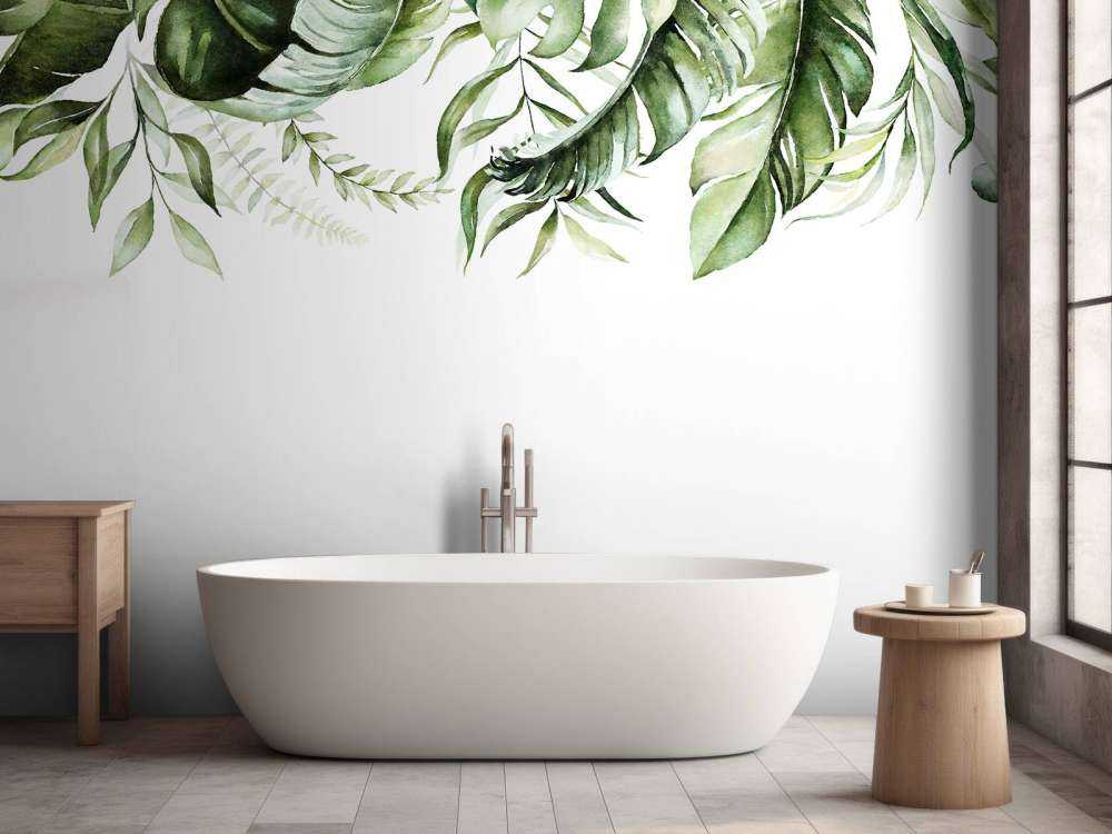 Tropikalne liście akwarelowe