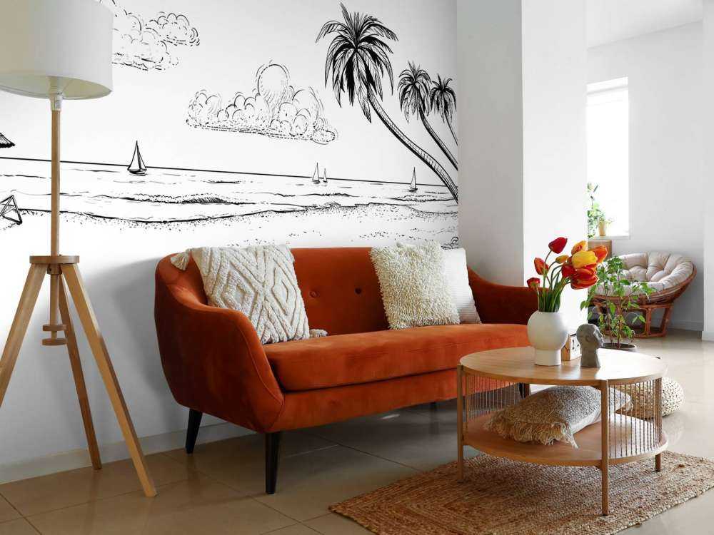 Plaża w czerni i bieli