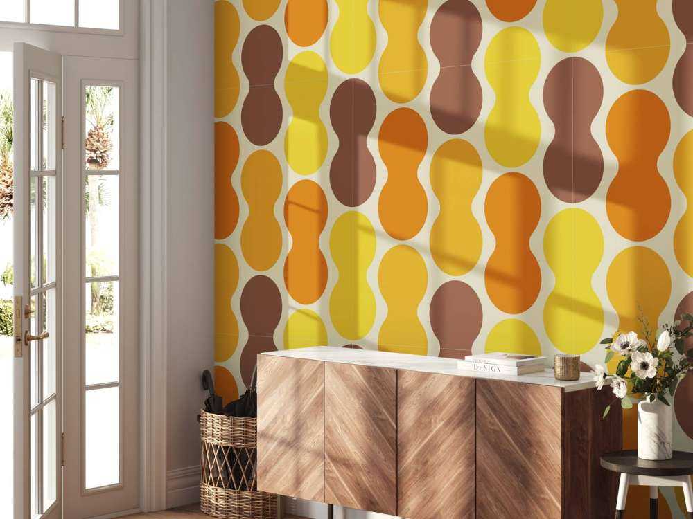 Retro wzór w kwiaty