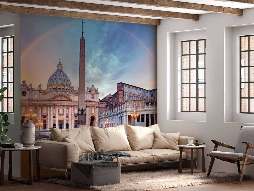 Plac św. Piotra z tęczą