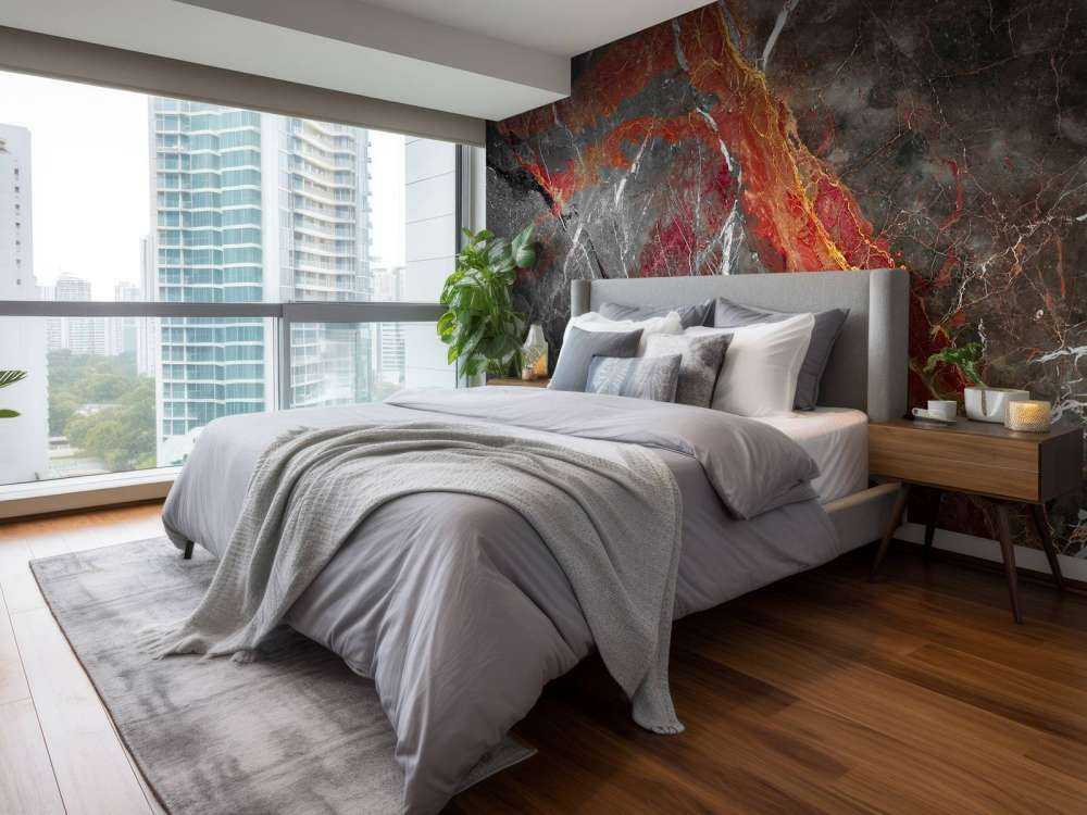 Marmur z czerwonymi żyłkami