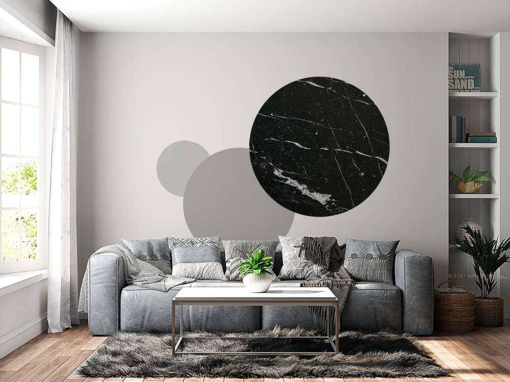 Czarny marmur z białymi paskami